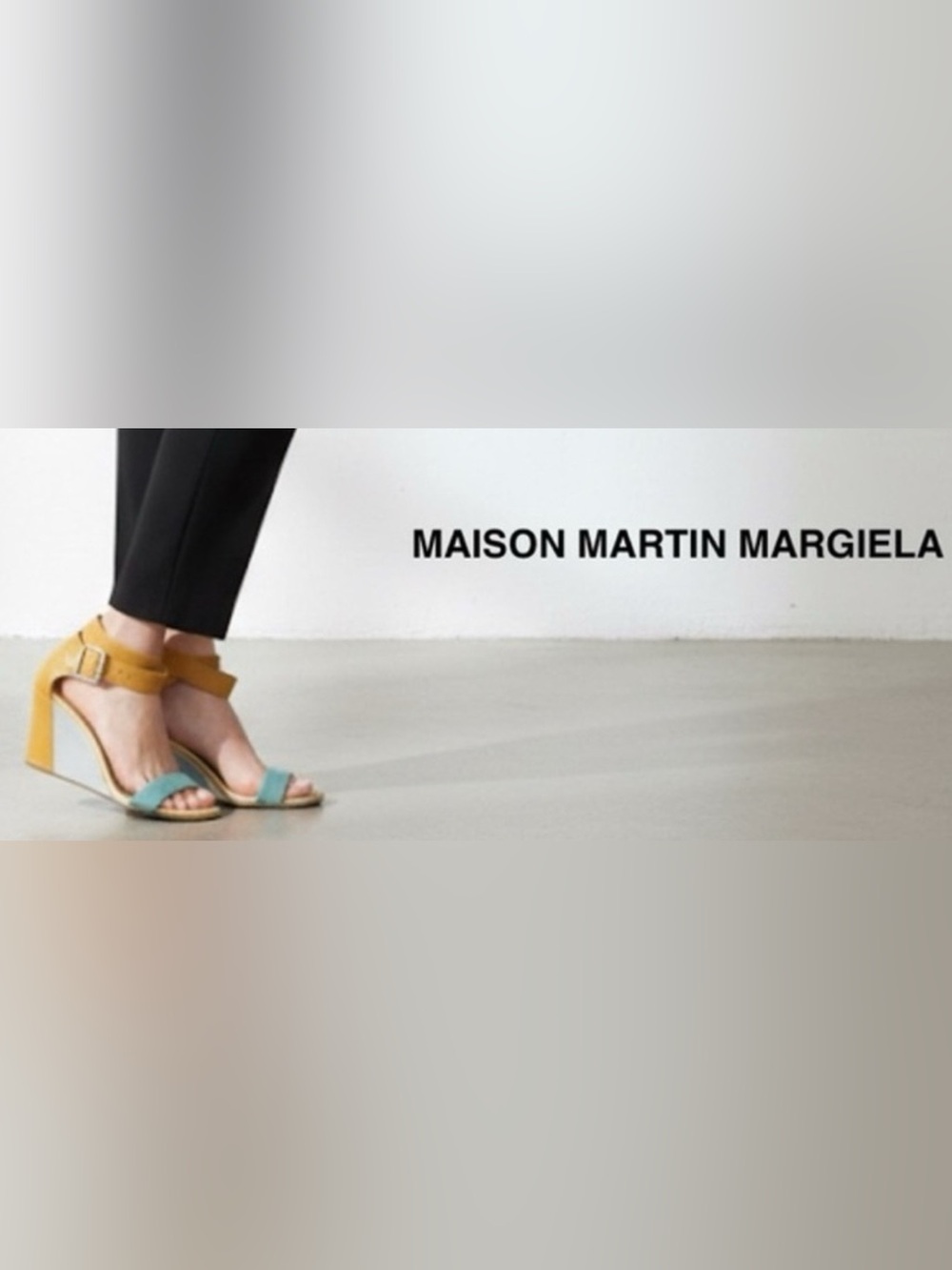 Authentic Maison Martin Margiela designer leather wedge sandals 5